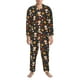 thumbnail image 3 of Fotbe Autumn Fox Pijama de Hombre con Estampado de Manga Larga, Conjunto de 2 Piezas, Ropa de Dormir Suave y Cómoda con Bolsillos-X-Large, 3 of 7