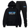 thumbnail image 2 of Printed Bata Mountains Men's Sweatshirt Set Plush Hooded Sweatshirt Plush Daily Leisure Sports Jogging Set, 2 of 5