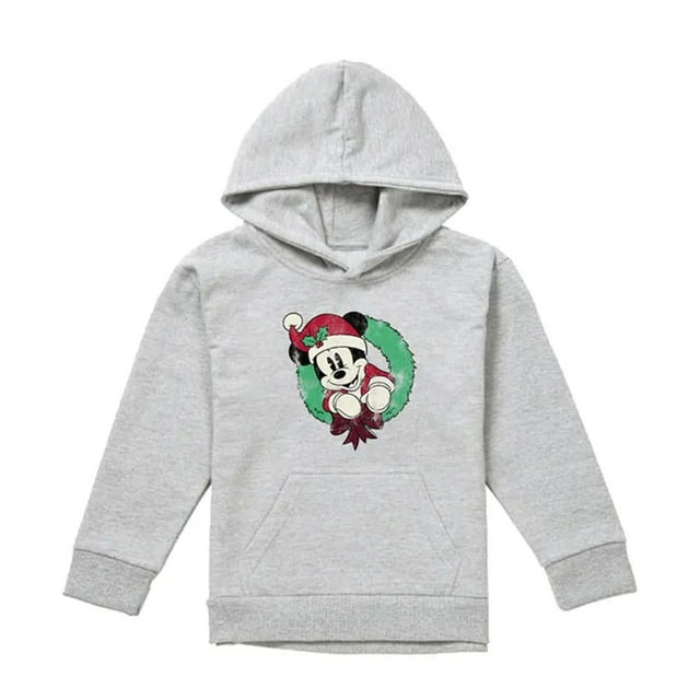 Disney Chandail à Capuchon de Noël Couronne Mickey Mouse pour Garçons/filles