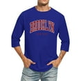thumbnail image 1 of T-shirts Chemises pour Hommes Manches 3/4 Col Rond Confortable Couleur Dégradée Ajusté Bleu Hauts d'Automne Taille g, 1 of 4