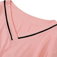 thumbnail image 5 of Roncen Women's Pajama Set with Built-in Bra, Soft Modal V-Neck Long Sleeve Shirt & Pants, Comfortable 2-Piece Loungewear, 5 of 6
