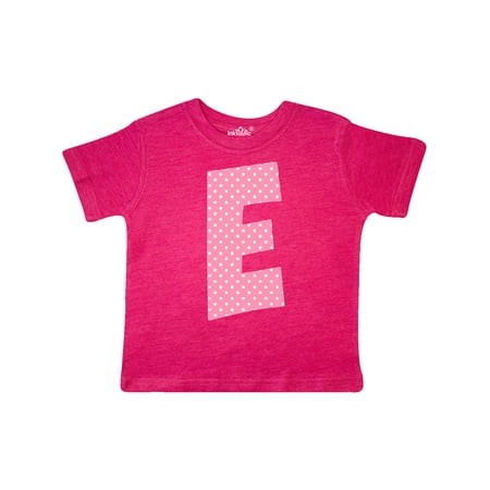

Inktastic Pink and White Polka Dots Letter E Gift Toddler Boy or Toddler Girl T-Shirt