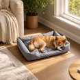 thumbnail image 6 of Leodye 1PCS Water Repellent Fabric Pet Bed with Anti-Slip Dots, All Season Sleeping Mat fors and Small s -19.69x15.75x3.94in, 6 of 7