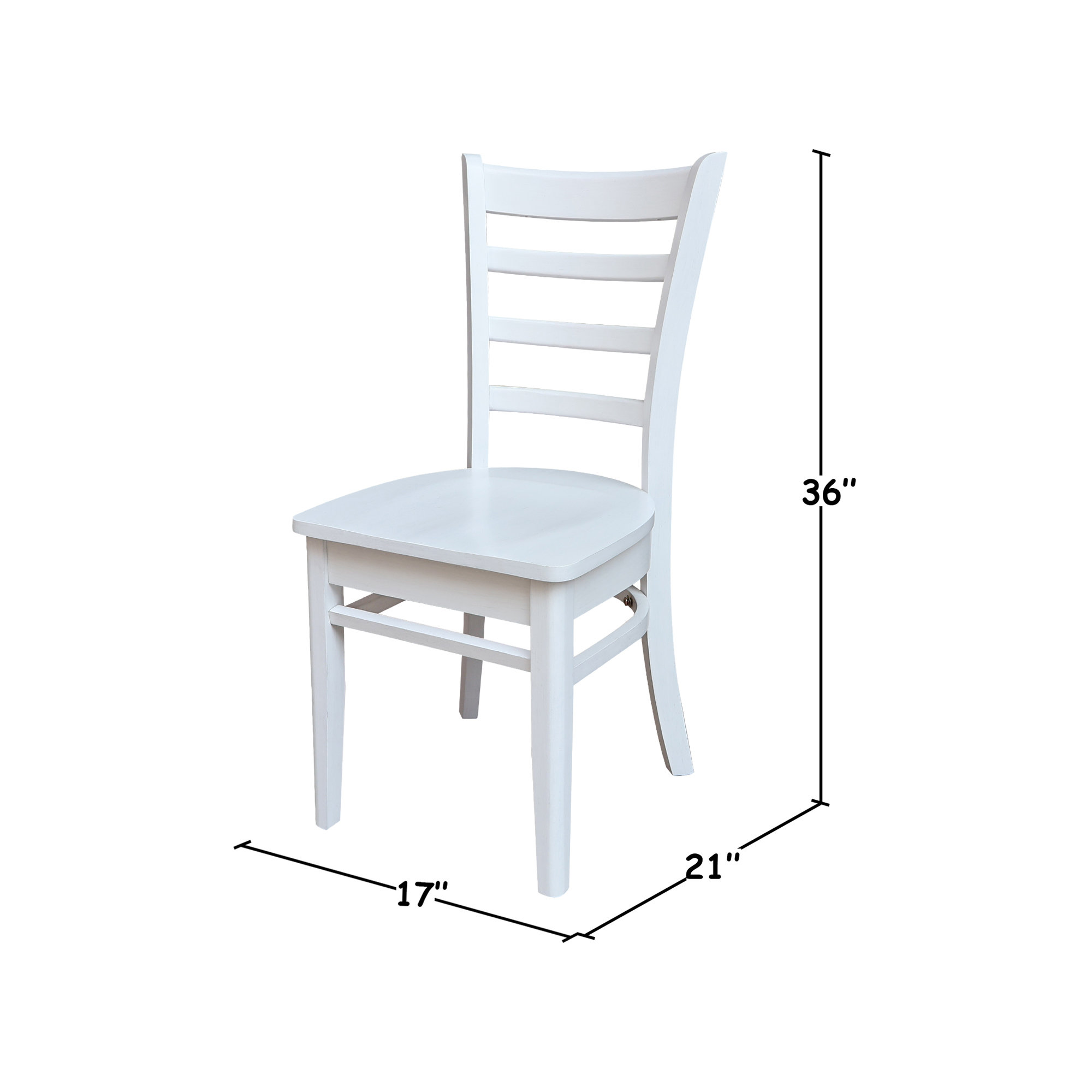 Set of Two Emily Side Chairs, Chalk