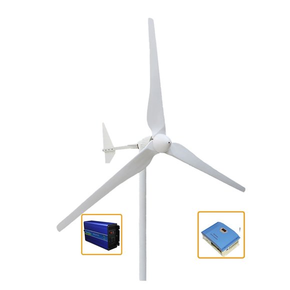 Wind Turbine Generator 1000W 5000W 10KW Wind Turbine Generato Three Phase AC Output 48v 96v 110v With Free MPPT Charge Controller ,Easy to Install