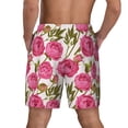 thumbnail image 4 of Goofa Rose Flowers Printed Men's Swim Trunks Board Shorts Quick Dry Mens Swimming Trunks with Compression Liner,Breathable Fit Hawaii Beach Shorts-, 4 of 9