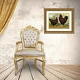 thumbnail image 3 of Wright, Lewis 14x12 Gold Ornate Wood Framed with Double Matting Museum Art Print Titled - Chickens: Golden Wyandottes, 3 of 4