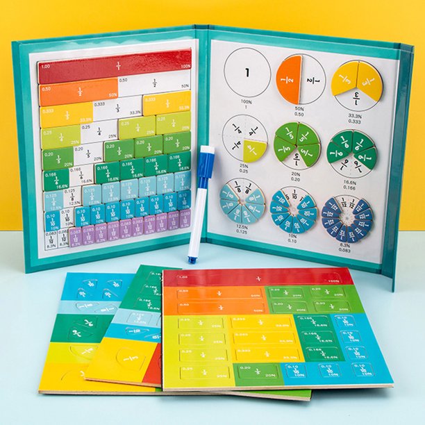 Fraction Circle Activity Set Diseño magnético Juguetes de educación temprana para niños niñas