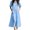 Sky Blue, variant on Women's Button Front Short Sleeve Midi Dress 100% Polyester with Pockets Lightweight Everyday Dress Easy Care Casual