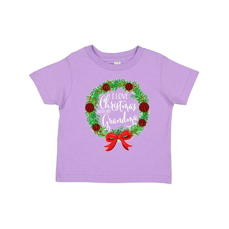 

Inktastic I Love Christmas with My Grandma Wreath Gift Toddler Boy or Toddler Girl T-Shirt