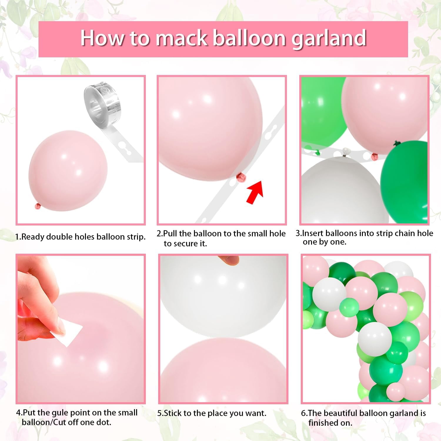Merrystorm One Sweet Pea Birthday Party Decor for Girls Sweet Pea Themed 1st Birthday Party DIY Garland Backdrop Kits with 1 Number 1 Foil Balloon and 73pcs Latex Balloon Pea First Party Supplies