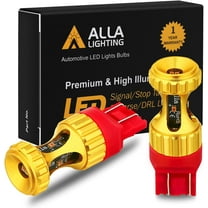 Alla Lighting 7440 7443 LED Bulbs 3000lm Extreme Super Bright Car Turn Signal Lights Reverse Lights Stop Brake Lights Tail Lights DRL T20 7441 7444 W21W 7442, Red Fits select: 2015-2021 TOYOTA RAV4