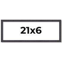 21x6 Rustic Brown Real Wood Picture Frame Width 0.75 inches | Interior Frame Depth 0.5 inches |