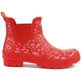 thumbnail image 2 of Joules Wellibob Women's Leopard Printed Chelsea Rain Boot In Red Size 10, 2 of 6