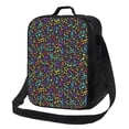 thumbnail image 1 of Wukai Musical Notes Print Lunch Box - Reusable Lunch Bag Men Adult Women- Insulated LunchBox, 1 of 7