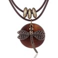thumbnail image 2 of COOSTUFF Colliers Pendentifs en Bois Marron pour Femmes, 2 of 5