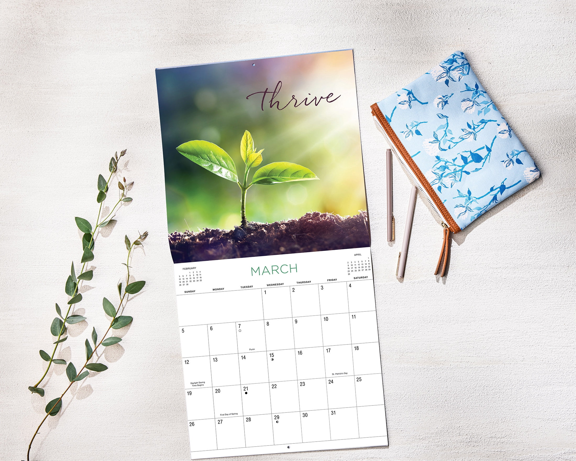 2023-12 Month Calendar-Tranquility 12x12 Hanging Wall Calendar by DaySpring
