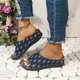 thumbnail image 2 of Bmisegm Ladies Summer Denim Patchwork Beach Outwear Large Size Slope Heel Sandal Slippers Womens Sandals Summer Orange 7.5, 2 of 9