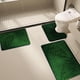 thumbnail image 5 of Juego de alfombras de baño con patrón de hojas para alfombras de baño, antideslizantes y absorbentes de agua | Poliéster Suave con Respaldo de Goma - 3 Piezas | Entrada, Cocina, Dormitorio, Puerta, 5 of 8