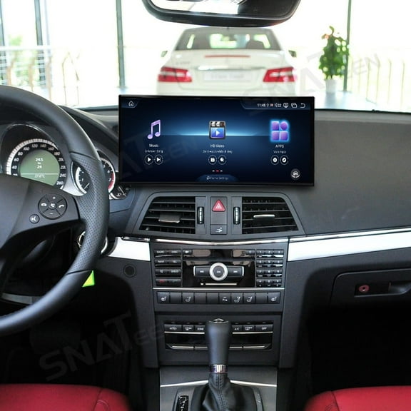 15.8 inch Carplay Screen Radio Multimedia Player for Mercedes-Benz E 2-door coupe W212 2009-2011 Models Universal Car Navigation GPS Upgrade Headunit Android Display Video 1080P Replace System