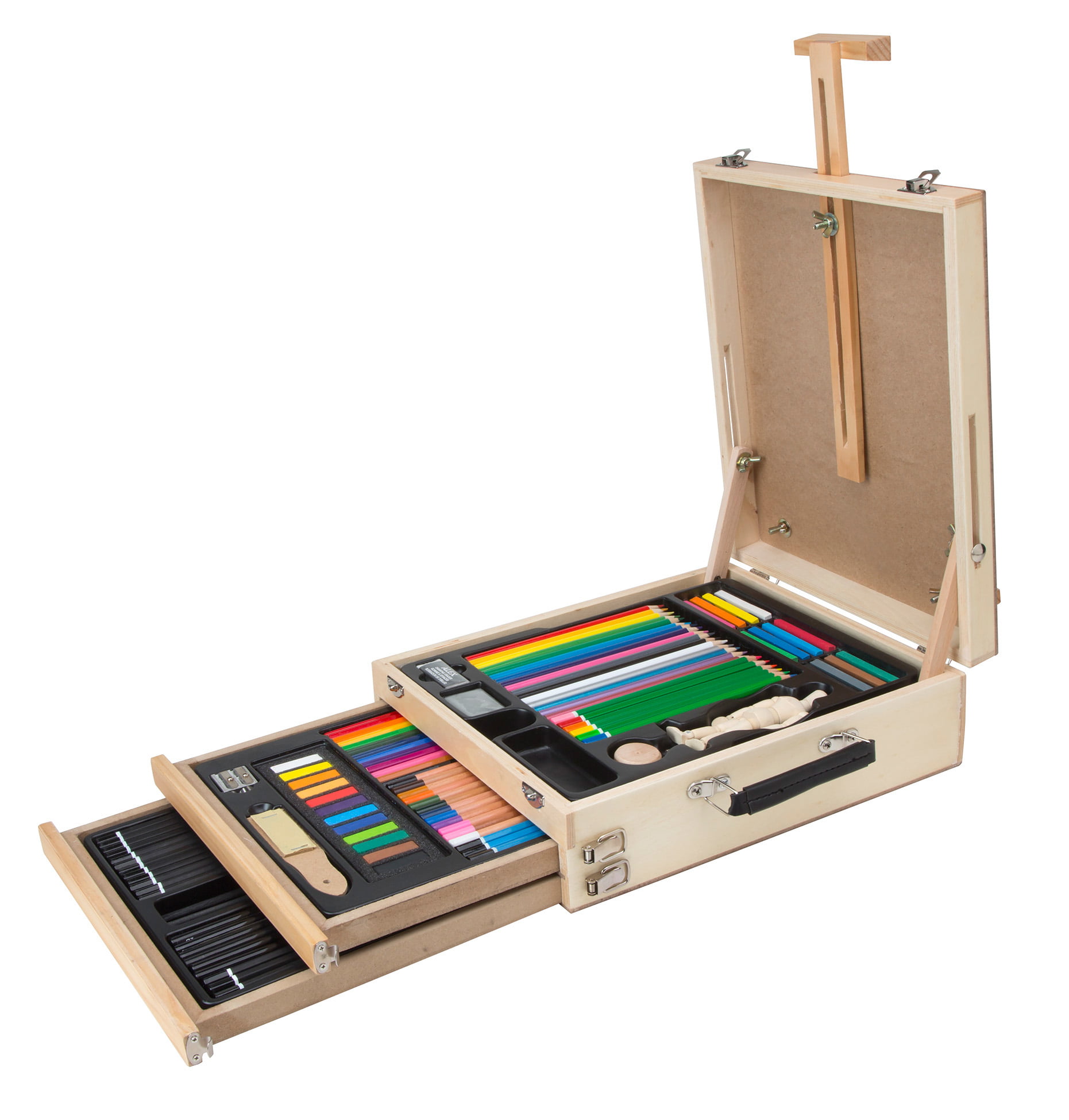 Beginners Artist Box Set Sketching Pad & Drawing Pencils Manikin Model Art  S3000