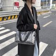 thumbnail image 5 of Bolso de mano con diseño de rejilla a la moda, de hombro para mujer, cuadrado pequeño acolchado de diseñador, 5 of 5