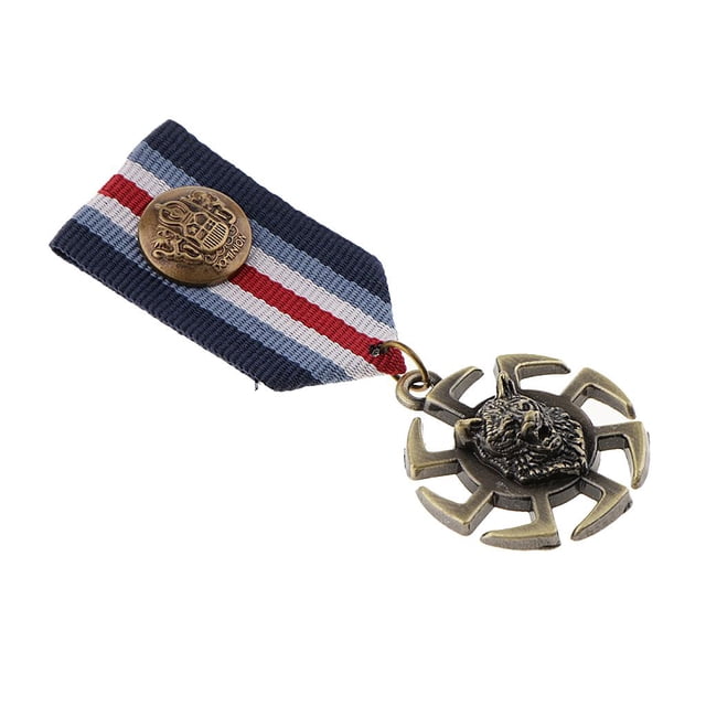 Vintage Style Striped Geometric Medal Crown Charms Lapel Brooch Pin Costume Uniform Corsage Jewelry 85 mm