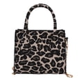 thumbnail image 1 of Women Print Chain Shoulder Bag Lady Mini Zipper Top-handle Bag (Leopard), 1 of 9