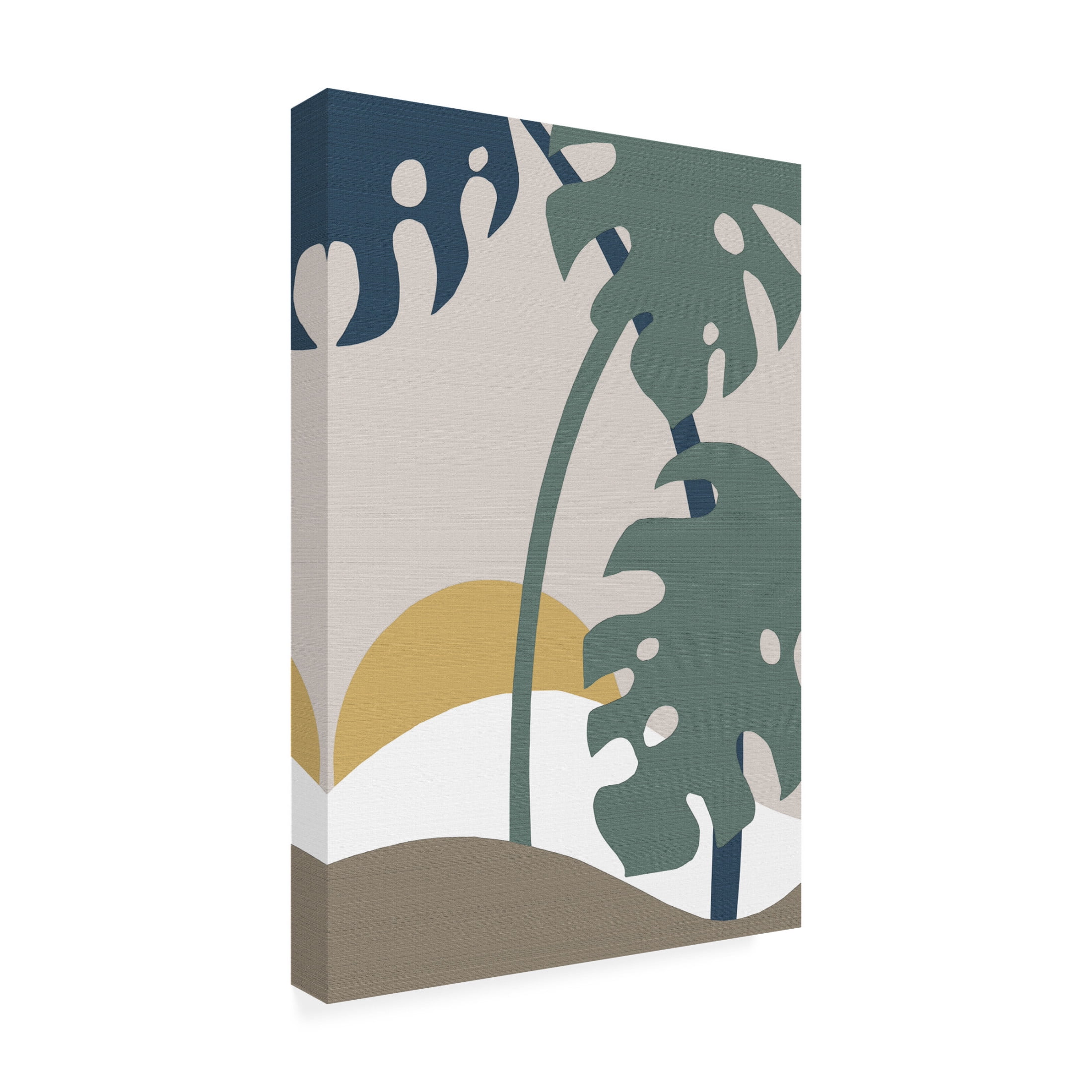 Canvas Wall Art - Pictufy Studio Ii 'Monstera Cut Out 02' Wall Art for Living Room, Bedroom, or Office Décor by Trademark Fine Art - 22 x 32 Inches