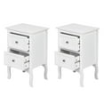 thumbnail image 3 of UBesGoo Nightstand, 2-Drawer Bedside Table, Wood End Side, Country Style Set of 2,White, 3 of 11