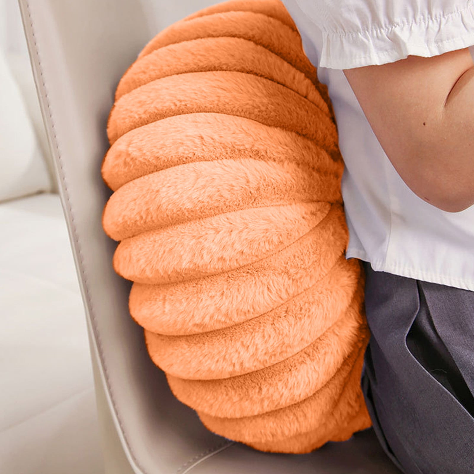Hvmvliv 13.77x13.77x5.9in Throw Pillow for Couch Pumpkin Cushion Sofa Decorative Cushion Pumpkin Sofa Pillow Lazy Person Pillow Living Room Pillow Tatami Orange