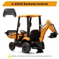 thumbnail image 5 of JCB Excavator Ride on & Bulldozer, 12V Battery Powered Construction Vehicles for Kids with Remote Control and Front Loader, Music Player, Backhoe Loader Ride-On Large Digger Yellow, 5 of 9