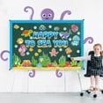 thumbnail image 4 of Ocean Bulletin Board Set Under the Sea Summer Classroom Bulletin Board Decoration Octopus Fish Animals Cutouts Ocean Wave Border Happy to Sea You Cutout for Education Craft Back to School Supply Decor, 4 of 7