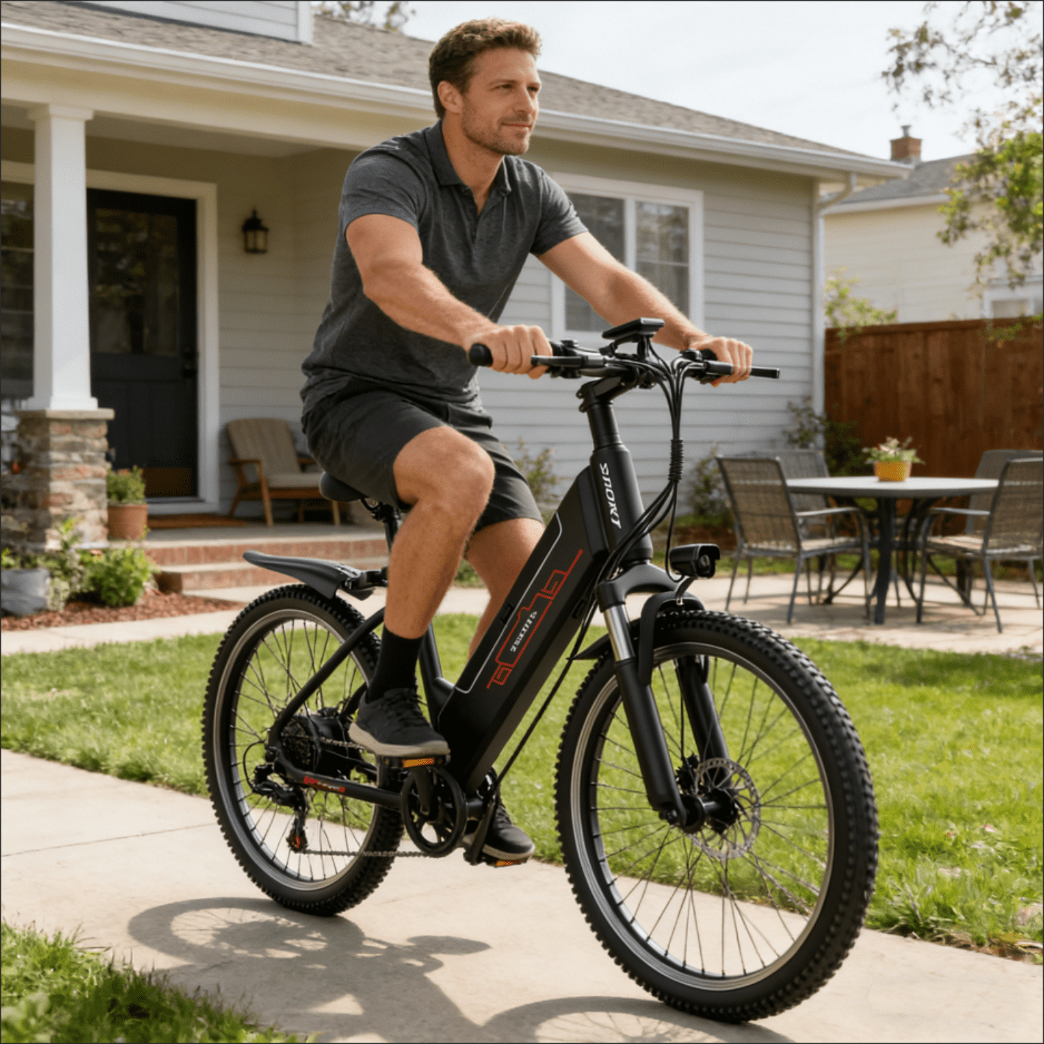 F26-1500W Off-Road Electric Bike, 26" Tire 55 Miles Electric Bike ,48V 10.5 Internal Battery (Removable), Top Speed 30MPH, Electric Mountain Bike Beach Bike, Professional 7 Speed ​​UL2849
