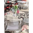 thumbnail image 4 of Outdoor Tablecloth with Umbrella Hole and Zipper, Happy Valentines Day Round Table Cloth 60 Inch Waterproof Tablecloth, Red Love Branches Spring Beige Picnic Table Cover for Patio Camping, 4 of 7