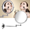 thumbnail image 1 of Wall Mounted Makeup Mirror, Wall Mounted Round Bathroom Shaving Mirror, Bathroom Stylish Electroplating Makeup Mirror Accessories Makeup Mirror Shaving Mirror For Bathroom, 1 of 8