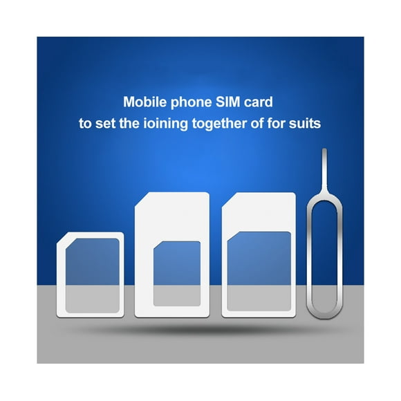 4Pcs Universal Mobile Phone SIM to Micro/Standard Card Adapter Converter-White