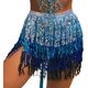 thumbnail image 1 of Faldas con borlas de lentejuelas para mujer, bufanda de cadera con flecos Rave para festival, 1 of 4