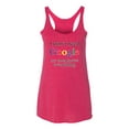 thumbnail image 2 of I Don't Need Google My Mom Knows Everything Tri-Blend Tank Top, Shocking Pink, Small, 2 of 3