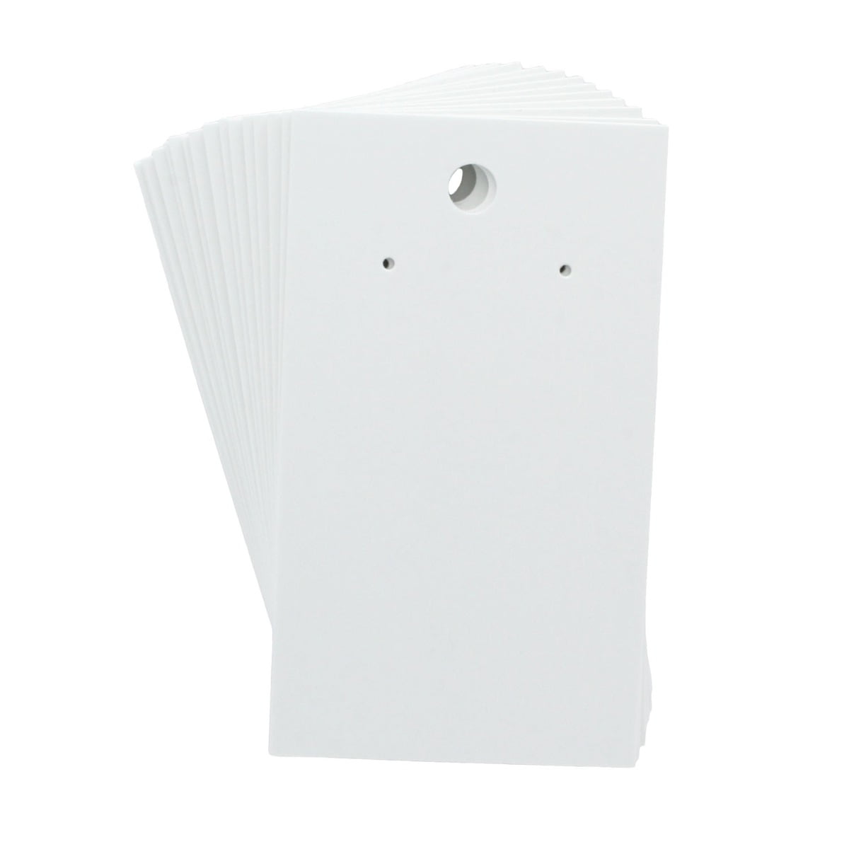 50 Cards HBC Earring Display Cards White 