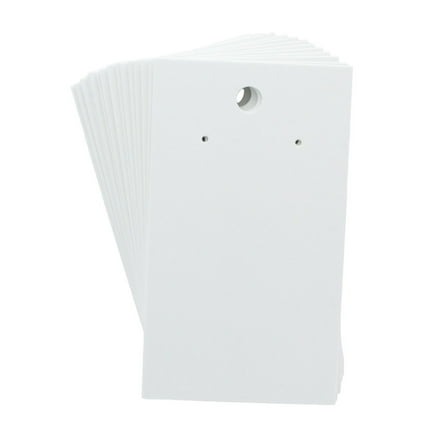 Earring Display Cards White - 50 Cards