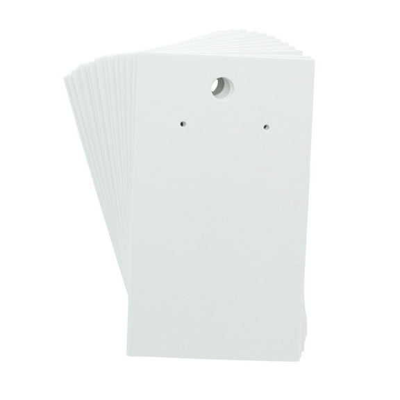 Earring Display Cards White - 50 Cards