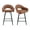 Brown - PU, variant on Guyou 26" Swivel Bar Stool Set of 2, Modern Velvet Upholstered Counter Height Stool with Back and Metal Legs for Kitchen Island Bar Bistro Restaurant, White