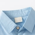 thumbnail image 6 of WOYY Toddler Boys Cotton Solid Color Short Sleeve Button Down Shirt with Pocket, 6 of 8