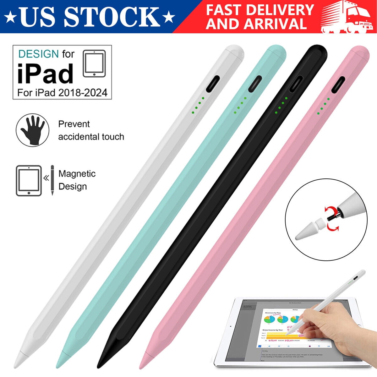 Apple - ☆iPad 6th + apple pencil☆ Amazon.com: Stylus Pen for iPad 6th-11th Generation, 10 Mins