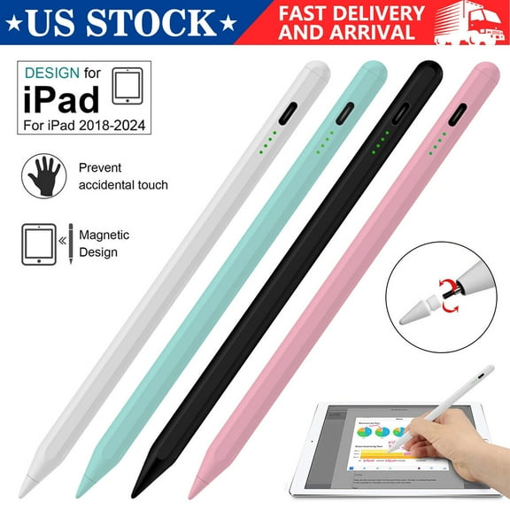 Tmalltide iPad Gen 1 Stylus Pen with Replacement Tips for Apple iPad, Pinkl