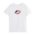 thumbnail image 1 of Camiseta para mujer verano moda regular ajuste cuello redondo camisa para viajar playa, 1 of 7