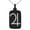 Black, variant on Stainless Steel Solar System Planetary Jupiter Engraved Small Rectangle Dog Tag Charm Pendant Necklace