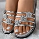 thumbnail image 5 of Amzcrzy Zapatos de mujer,Zapatos de mujer,Zapatillas de mujer, Zapatillas de verano con punta redonda para mujer, sandalias de playa con flores a la moda, chanclas planas informales Sandalias Mujer Z, 5 of 5