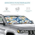 thumbnail image 3 of Kdxio Marine Animals Print Windshield Sun Shade, Foldable Sun Blocker for Car,Truck,SUV Automotive Interior Sun Protection,Reflective Shade for Front Windshield(Medium), 3 of 7